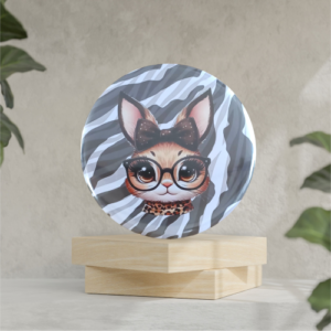 Hare with glasses and stripes 58mm