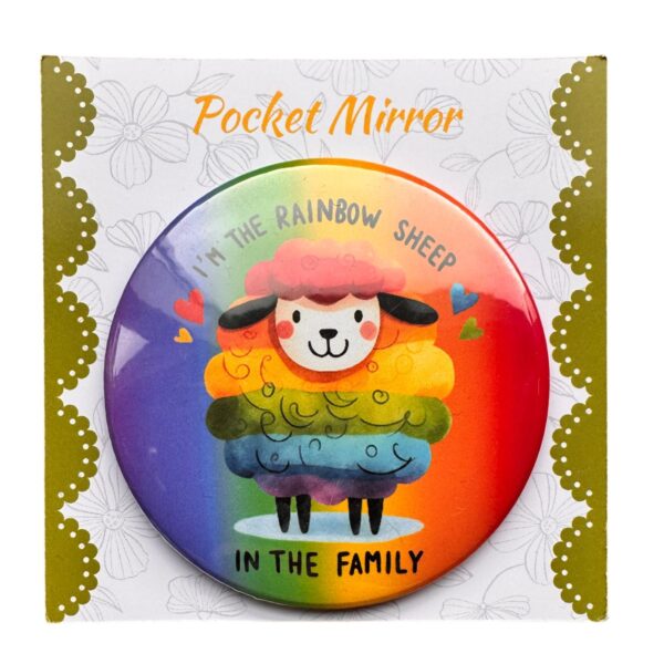 Rainbow Sheep Pocket Mirror